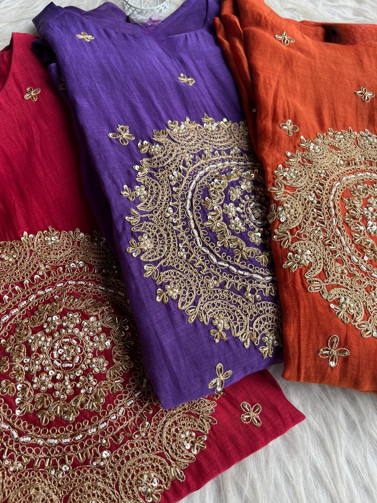 Khwab Premium Mul Chanderi Suit - Purple