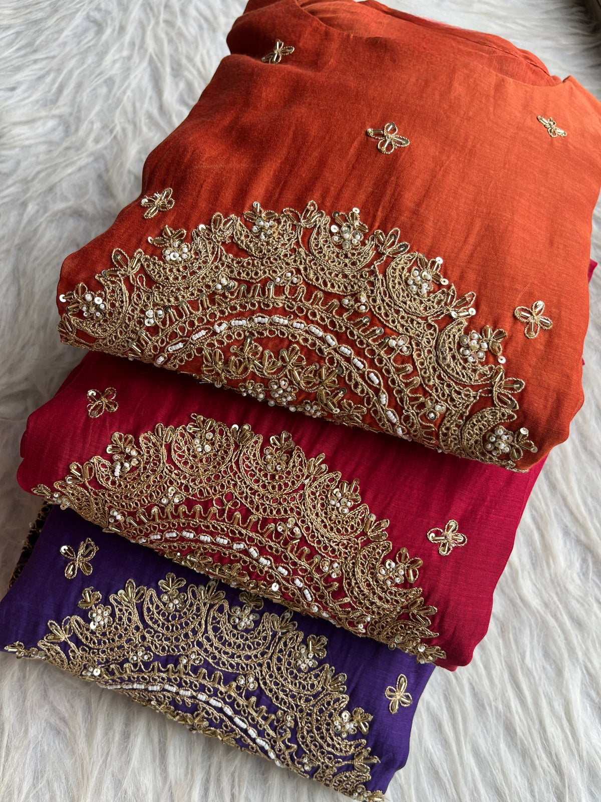 Khwab Premium Mul Chanderi Suit - Purple