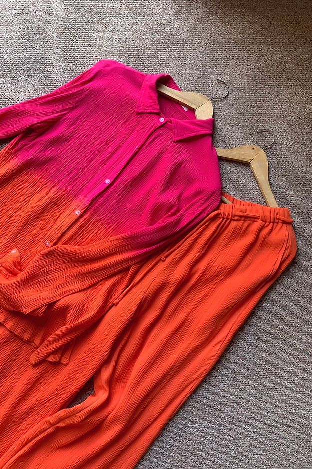 Organic Cotton Orange Sand Set - Lounge Wear Airport Coord Set