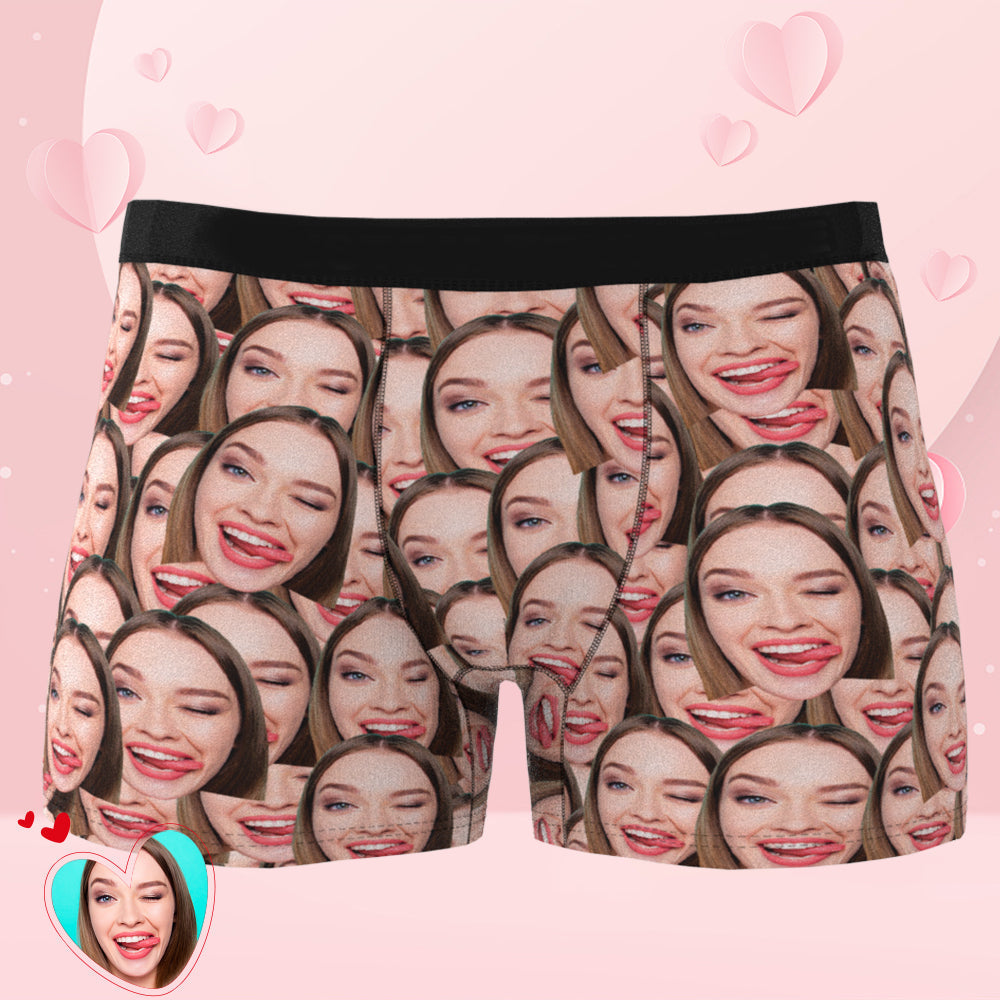 Custom Face Mash Boxer Shorts D03
