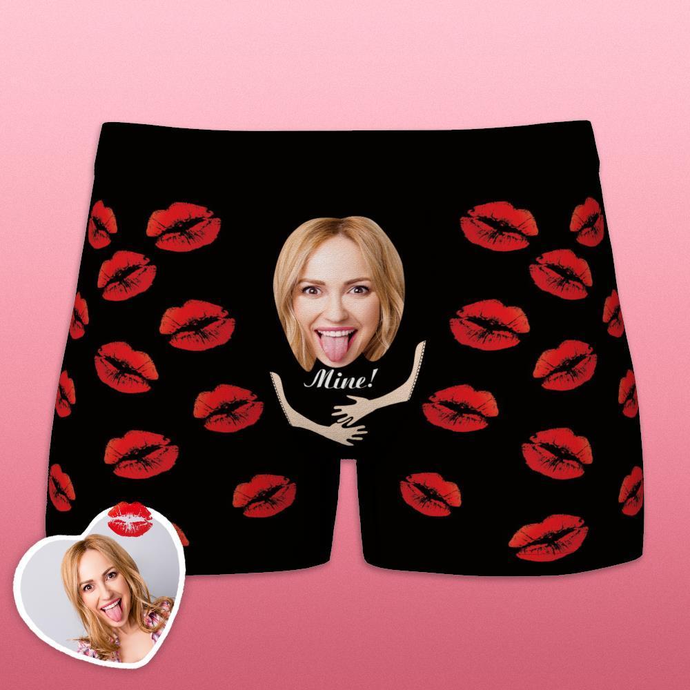Custom Face Funny Men's Boxer Lip Print D18