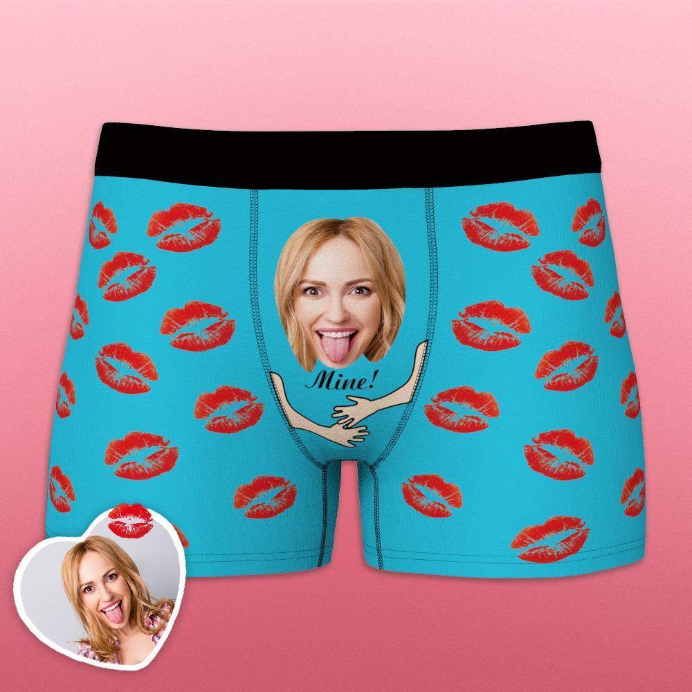 Custom Face Funny Men's Boxer Lip Print D18