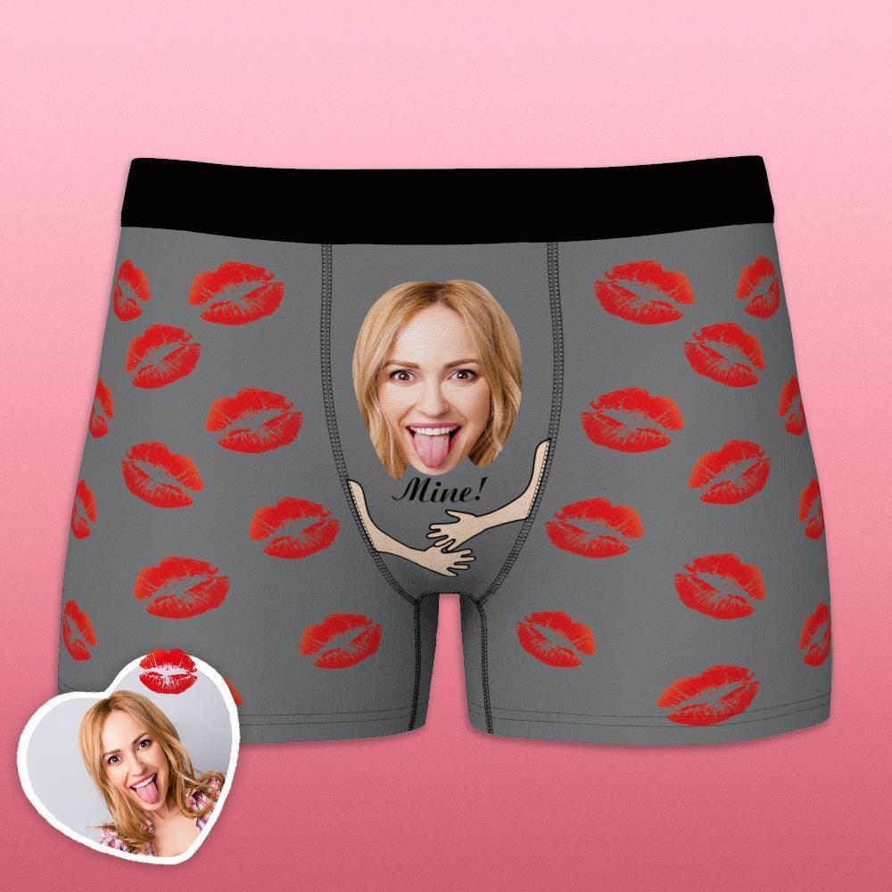 Custom Face Funny Men's Boxer Lip Print D18