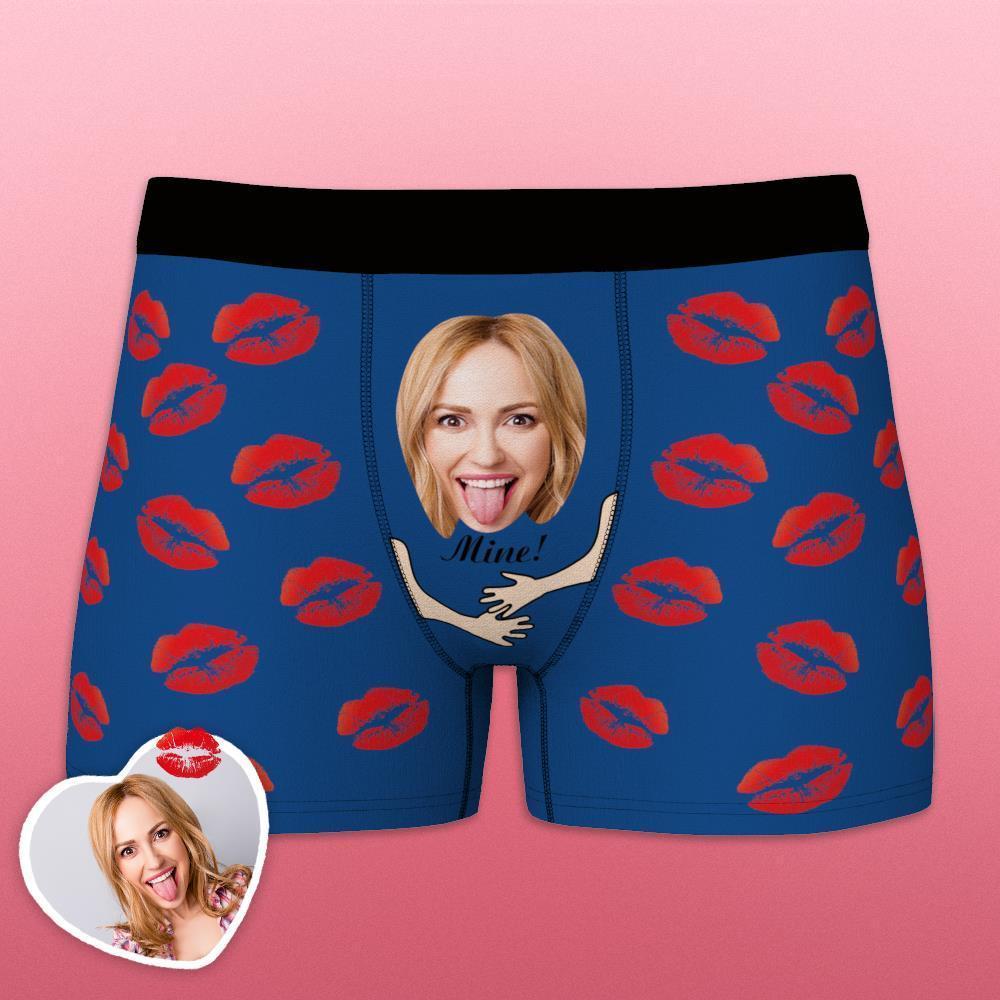 Custom Face Funny Men's Boxer Lip Print D18
