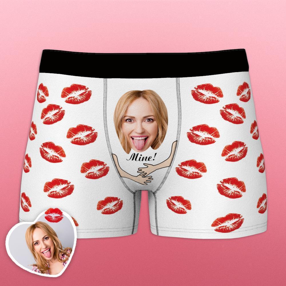 Custom Face Funny Men's Boxer Lip Print D18