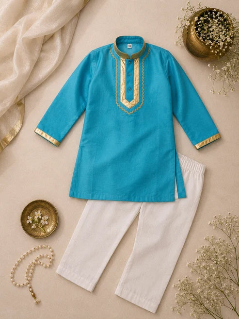 Soft Chanderi Silk Girls kurta and Farsi Salwar- Noor Collection