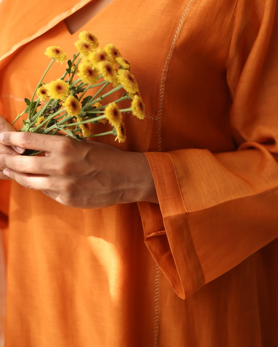 Orange Basic Kurta Set