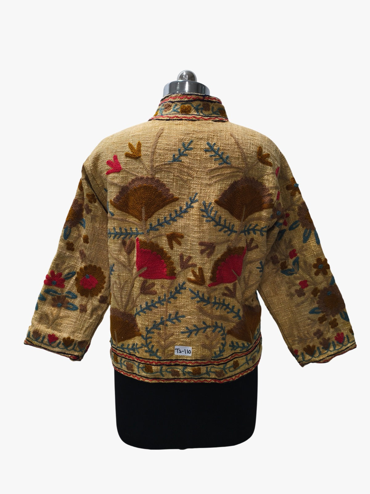 Tan Floral Embroidery Suzani TNT Jacket