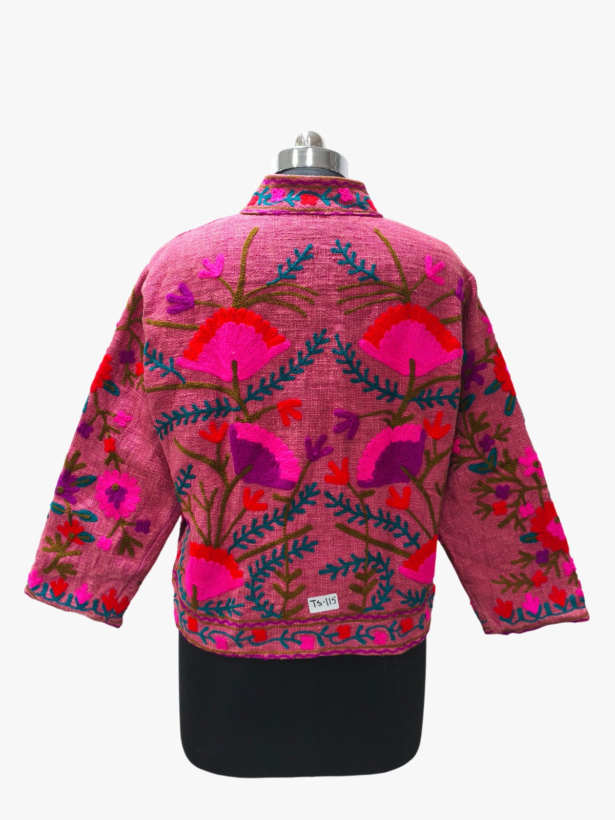 Pink Floral Embroidery Suzani TNT Jacket