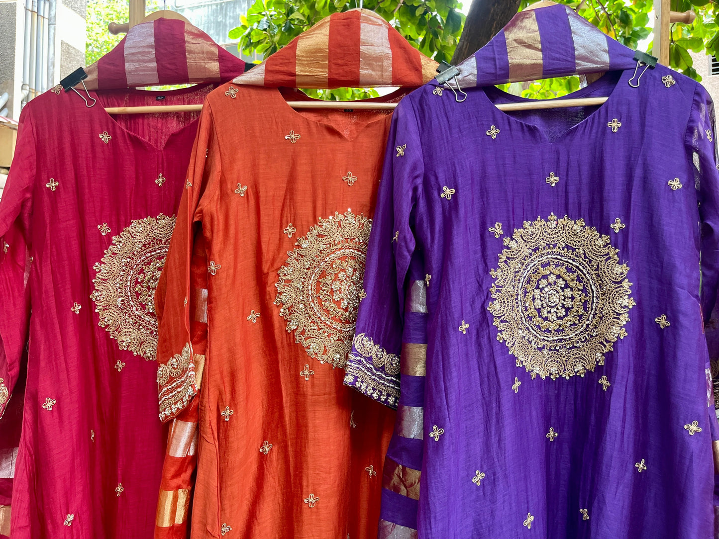 Khwab Premium Mul Chanderi Suit - Purple