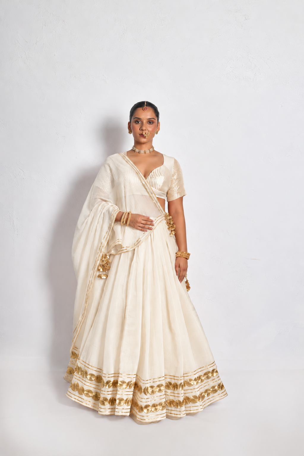 Gota work Lehnga-Blouse with dupatta- MEENA COLLECTION