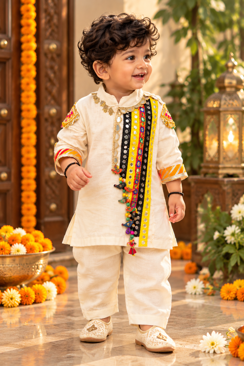 Little Maharaja Cotton Kurta Set for Kids