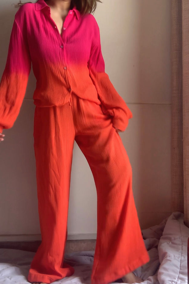 Organic Cotton Orange Sand  Set - Lounge Wear Airport Coord Set
