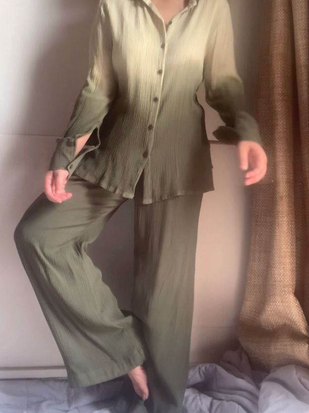 Organic Cotton Teal And Sea Green SAND SET - Lounge Wear Airport Coord Set