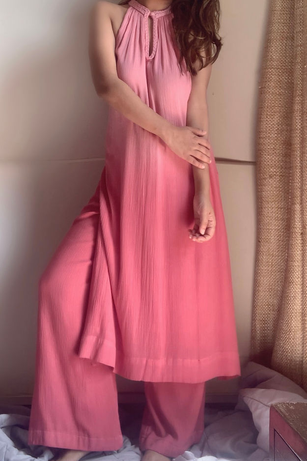 The Mira Set : Tie Dye Long Kurta and pant Organic Cotton Coord Set