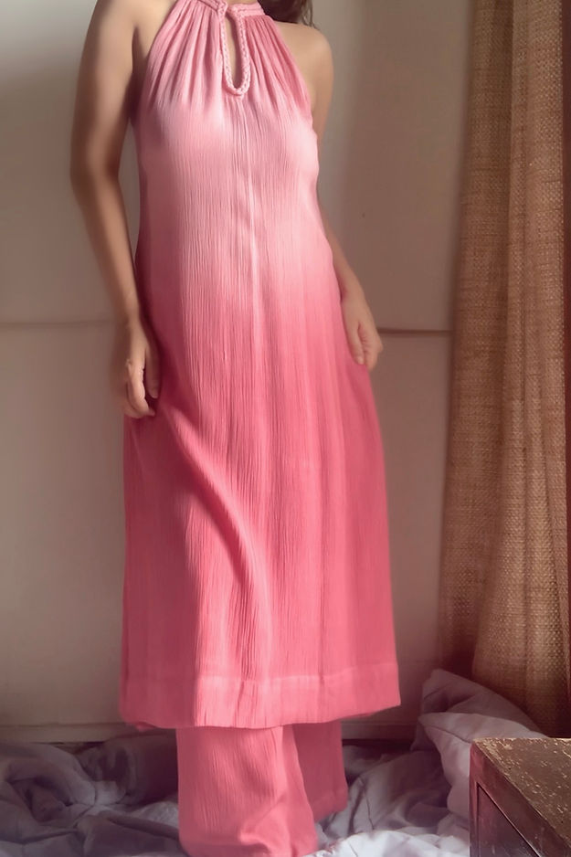 The Mira Set : Tie Dye Long Kurta and pant Organic Cotton Coord Set