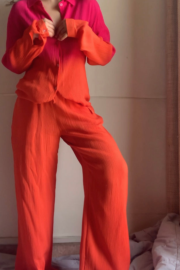 Organic Cotton Orange Sand  Set - Lounge Wear Airport Coord Set
