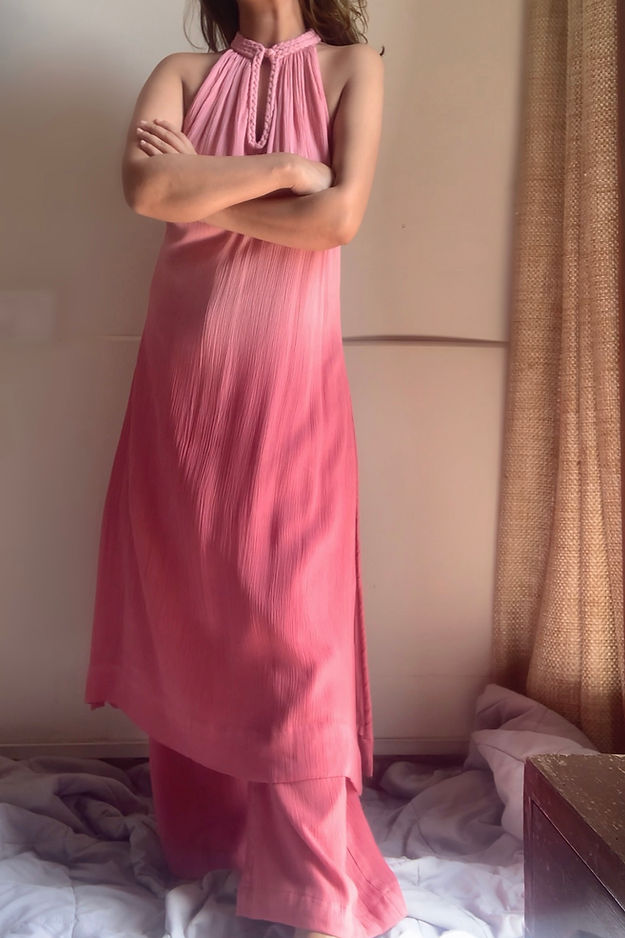 The Mira Set : Tie Dye Long Kurta and pant Organic Cotton Coord Set