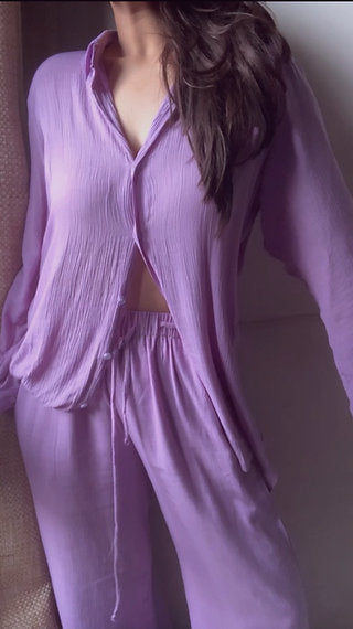 LAVENDER SAND SET - Lounge Wear Airport Coord Set