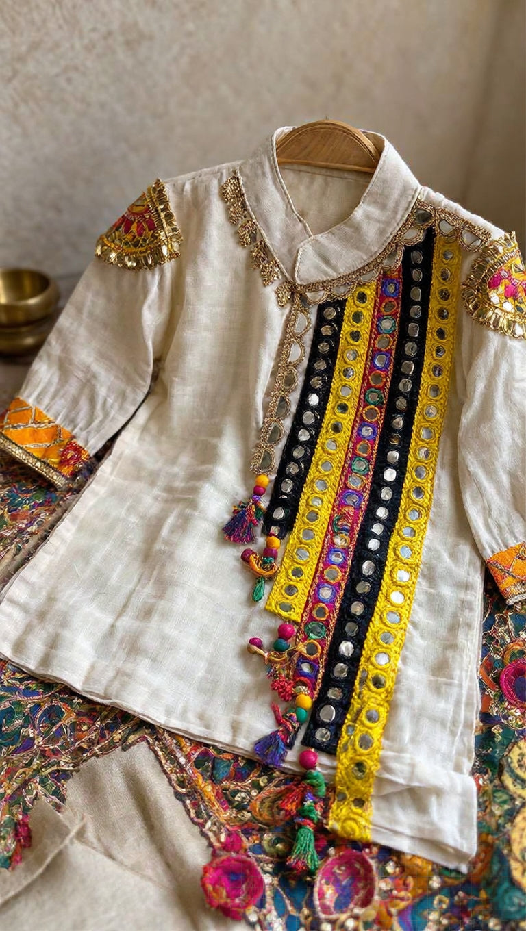 Little Maharaja Cotton Kurta Set for Kids