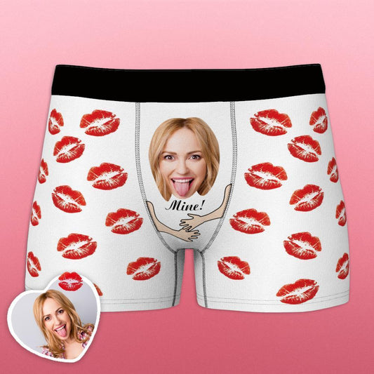 Custom Face Funny Men's Boxer Lip Print D18