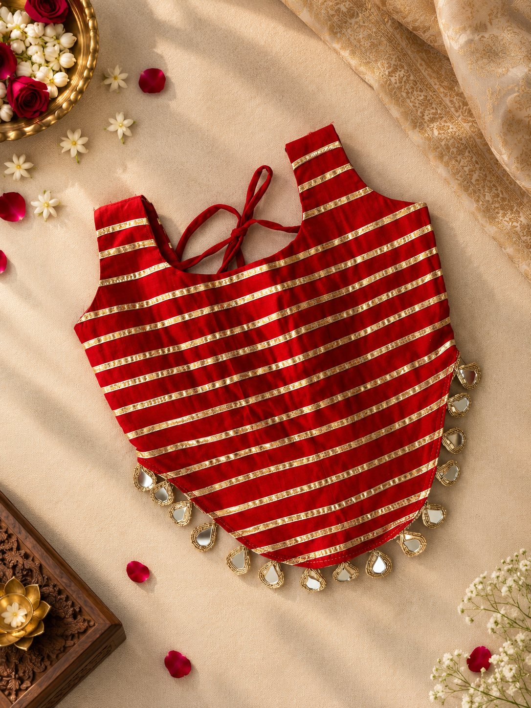 Girls Premium Red Lehenga Choli Set - LAAL GULAL