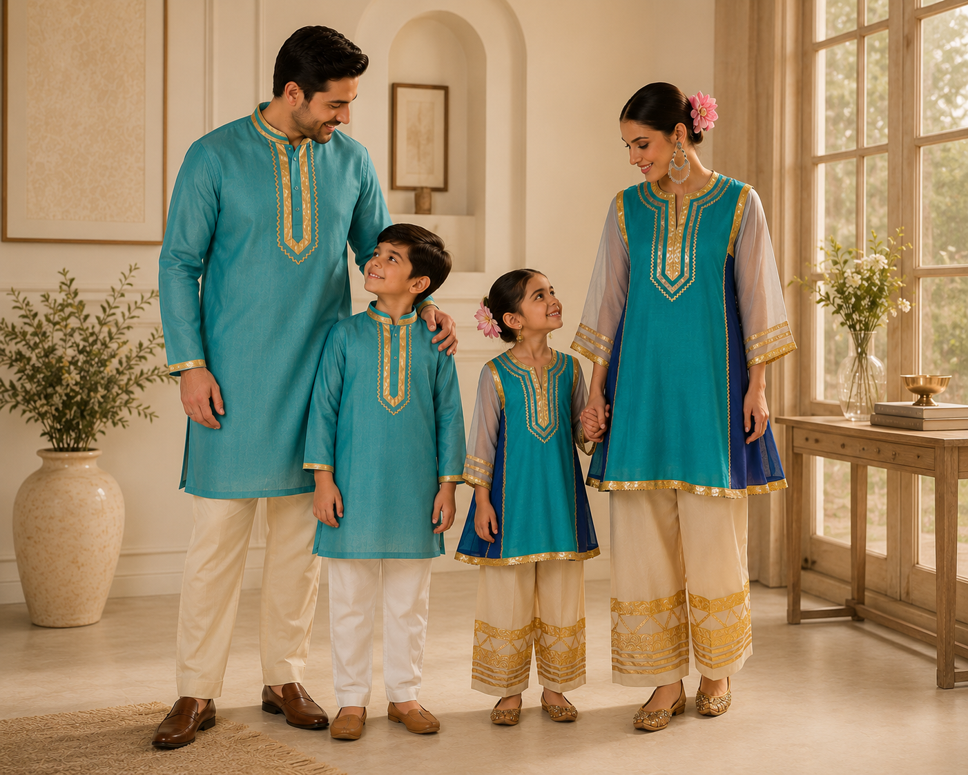 Soft Chanderi Silk Girls kurta and Farsi Salwar- Noor Collection