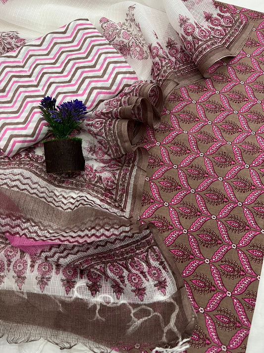 Cotton Suit With Kota Doriya Dupatta