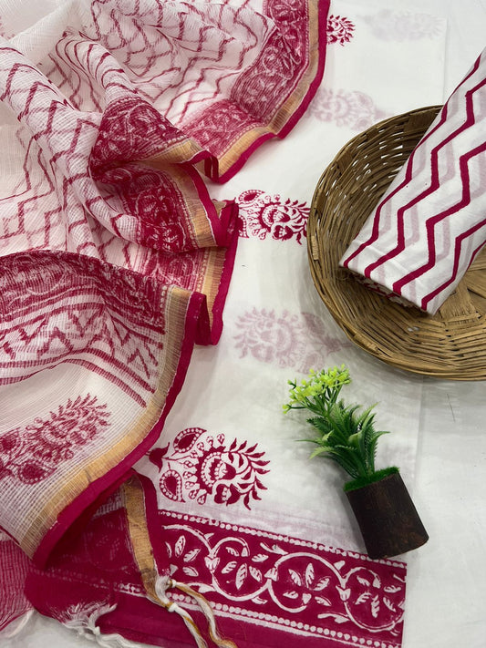 Cotton Suit With Kota Doriya Dupatta