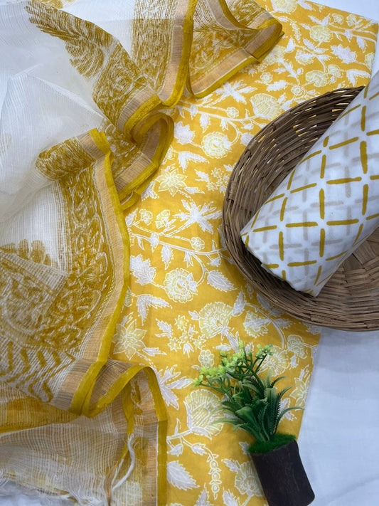 Cotton Suit With Kota Doriya Dupatta