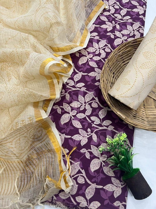 Cotton Suit with Kota Doriya Dupatta