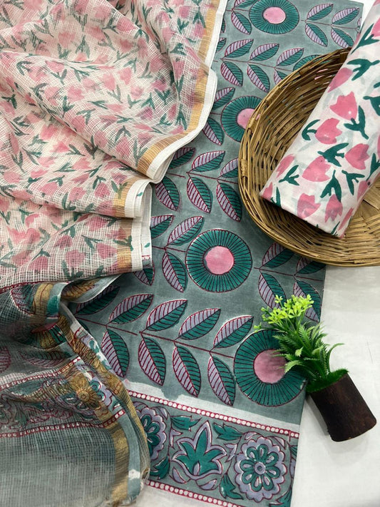 Cotton Suit With Kota Doriya Dupatta