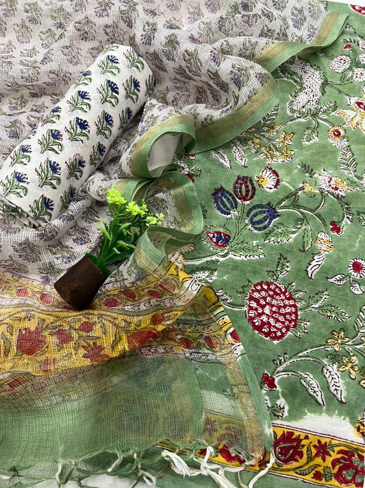 Cotton Suit With Kota Doriya Dupatta