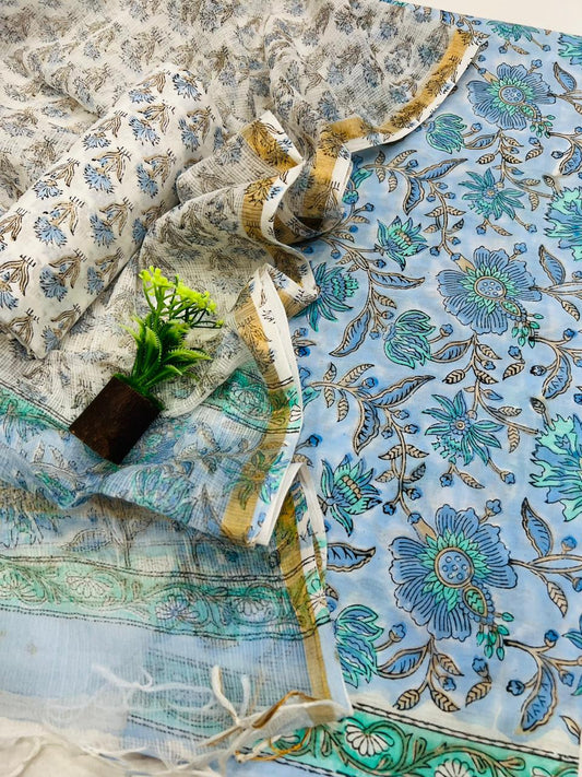 Cotton Suit With Kota Doriya Dupatta