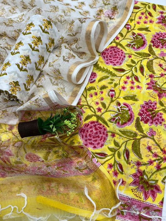 Cotton Suit With Kota Doriya Dupatta