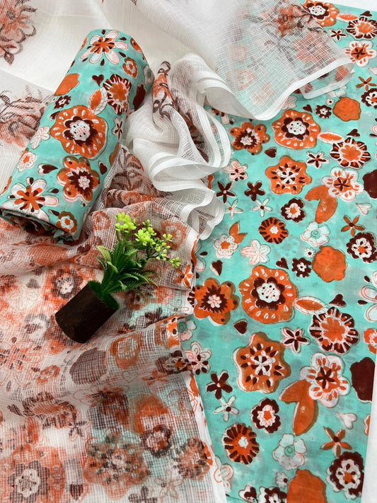 Cotton Suit With Kota Doriya Dupatta