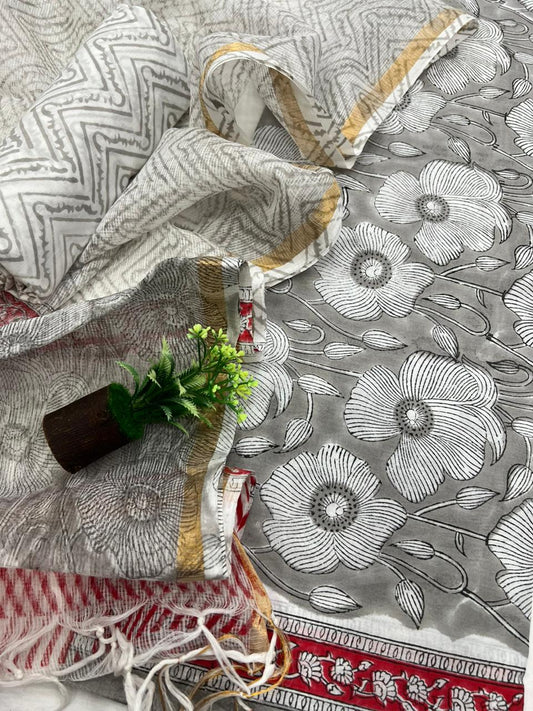 Cotton Suit With Kota Doriya Dupatta