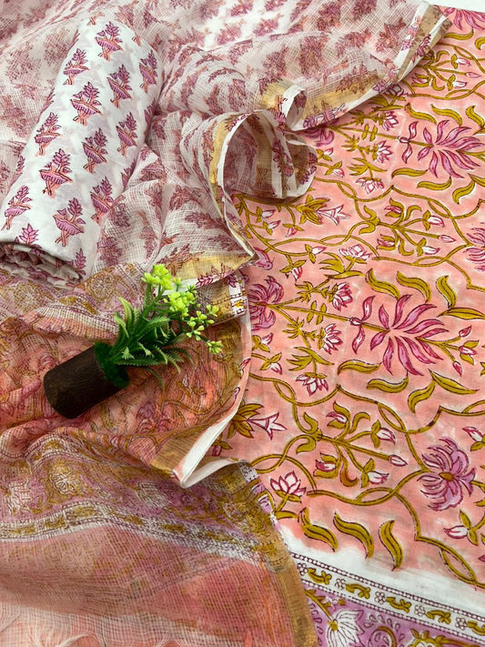 Cotton Suit With Kota Doriya Dupatta
