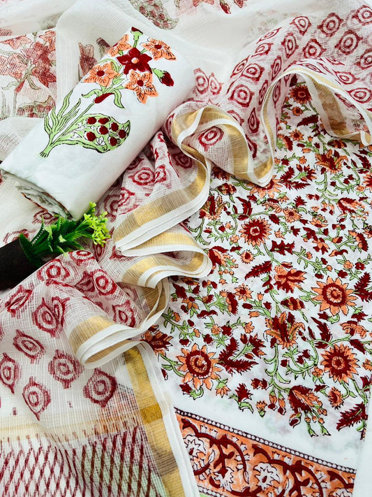 Cotton Suit With Kota Doriya Dupatta