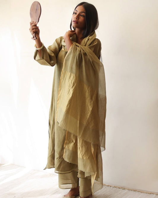 Olive Basic Kurta Set