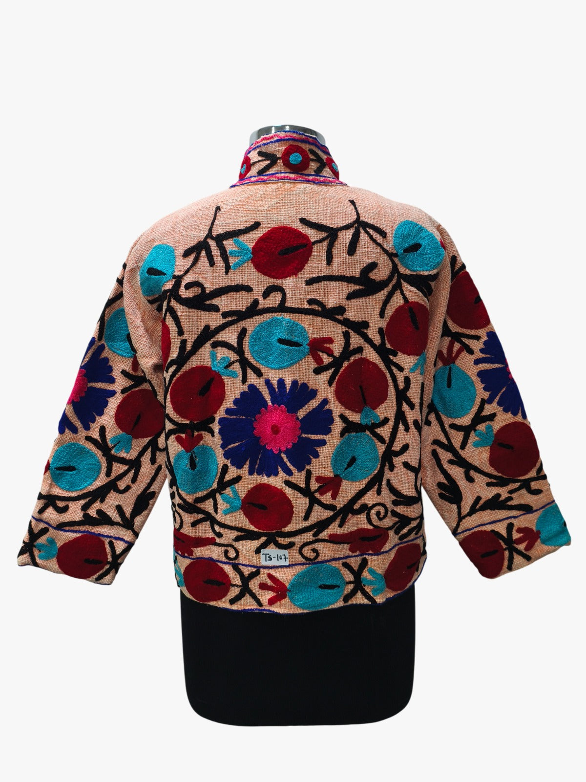 Peach Floral Embroidery Suzani TNT Jacket