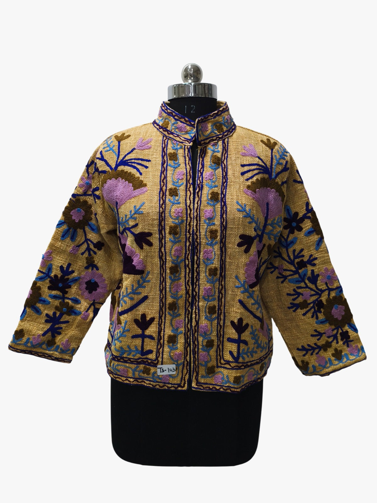 Yellow Floral Embroidery Suzani TNT Jacket