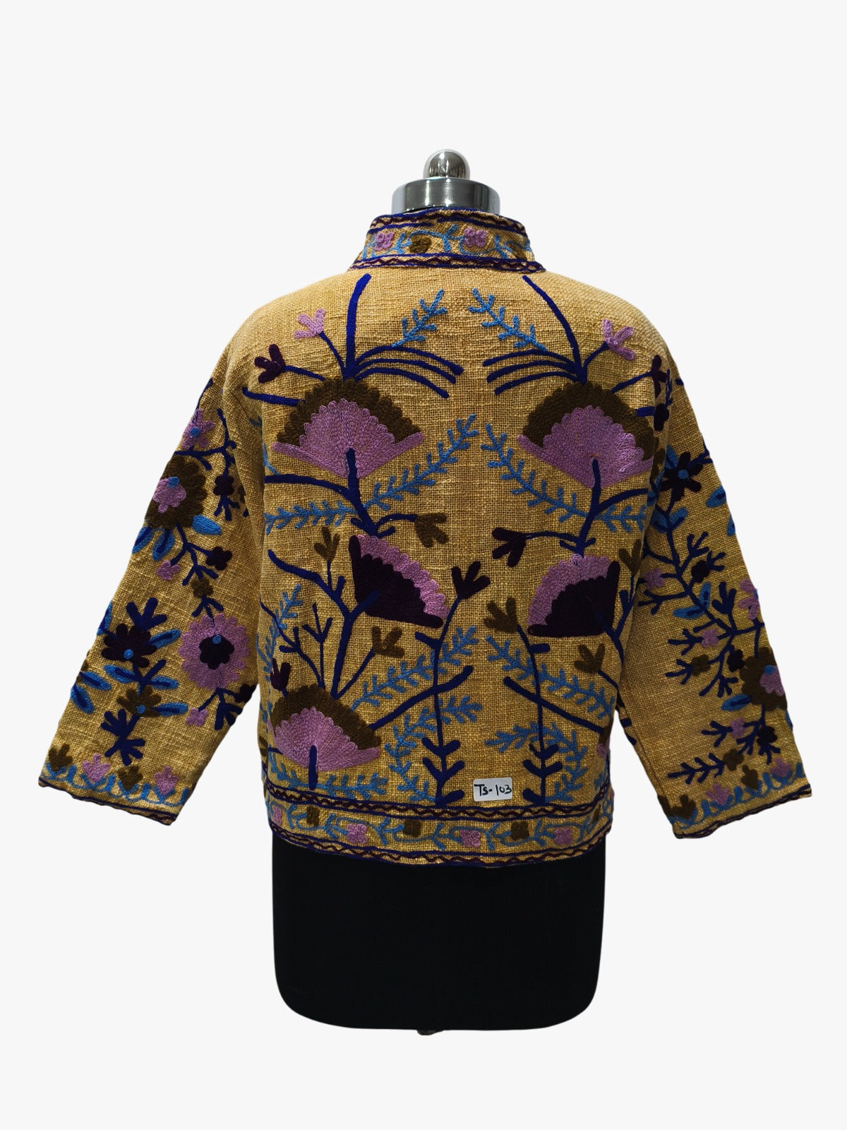 Yellow Floral Embroidery Suzani TNT Jacket