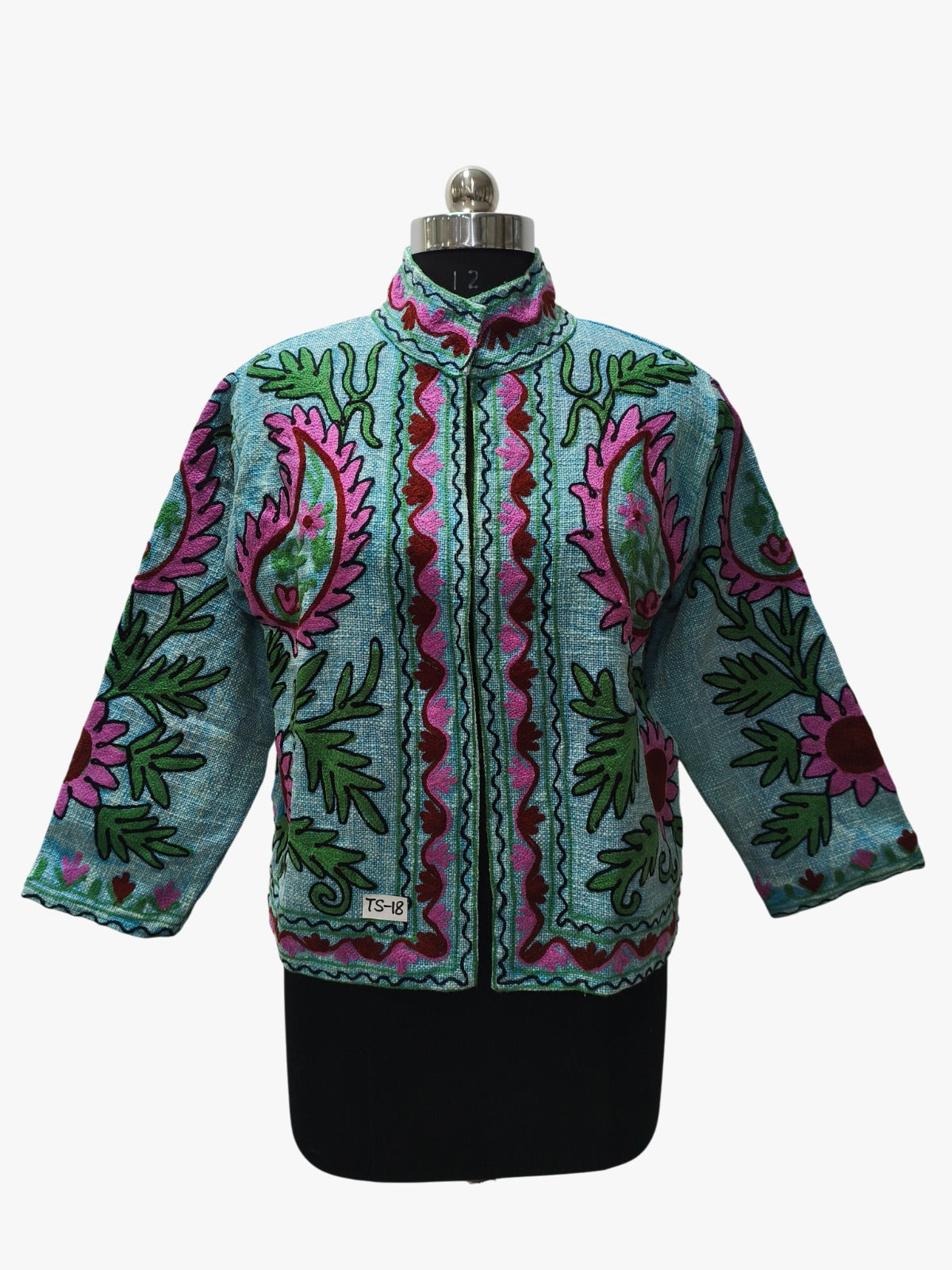 Blue Floral Embroidery Suzani TNT Jacket