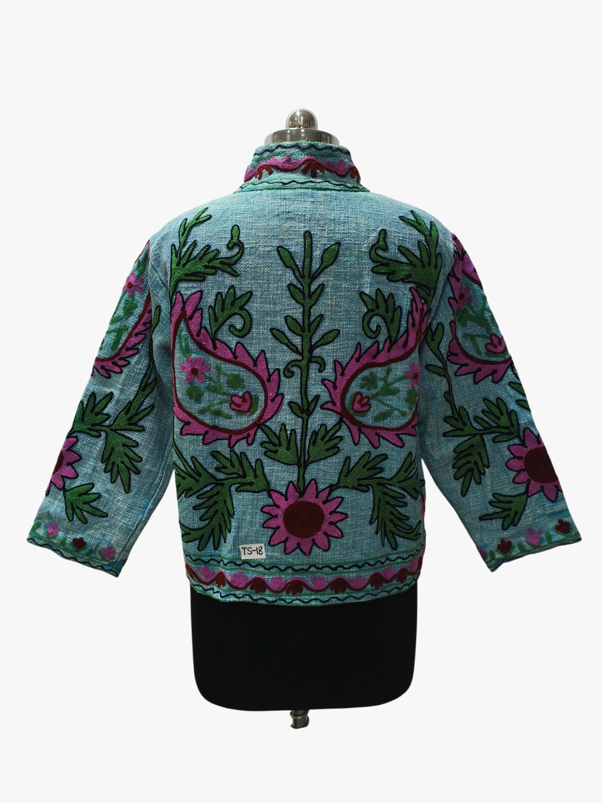 Blue Floral Embroidery Suzani TNT Jacket