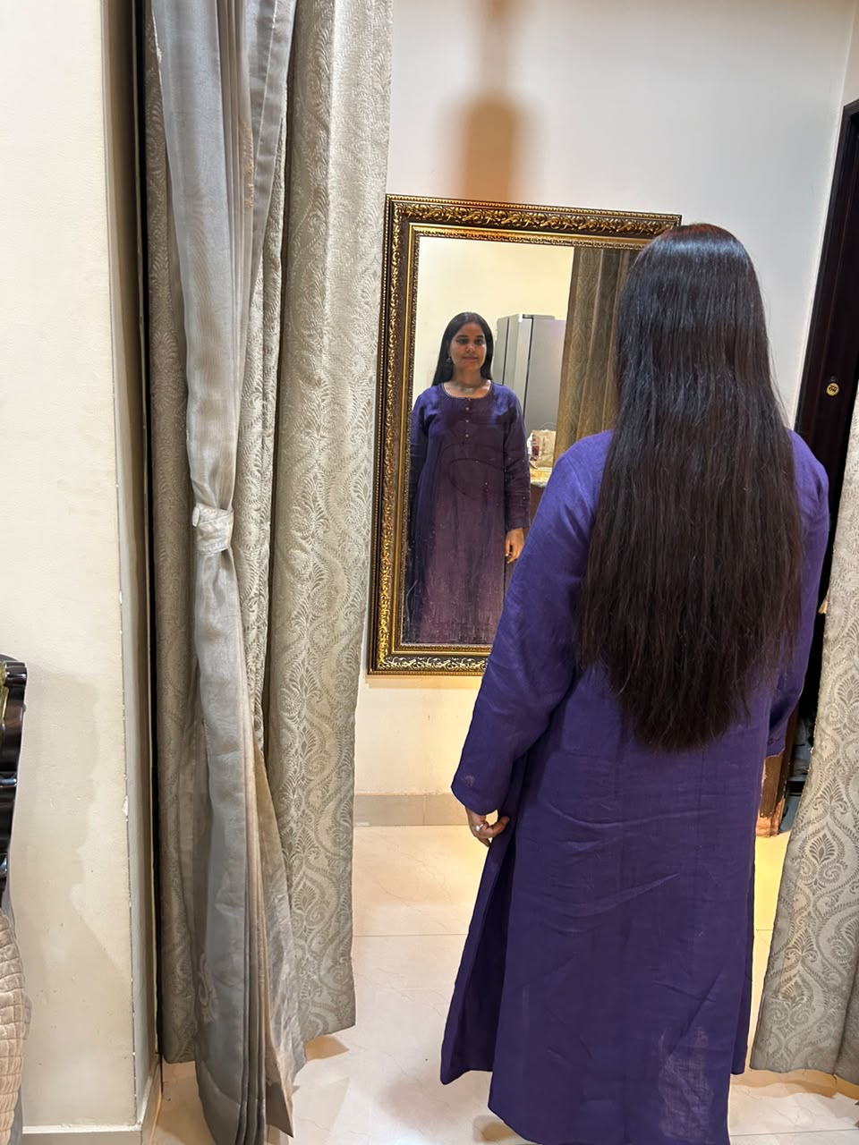 100% Linen Purple CO-ORD  Set