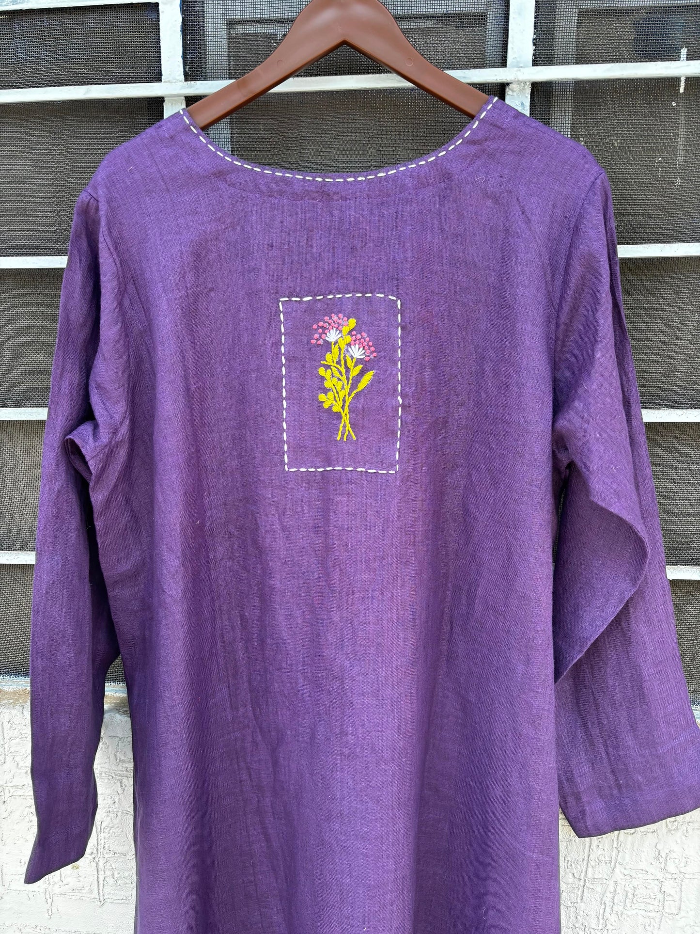 100% Linen Purple CO-ORD  Set