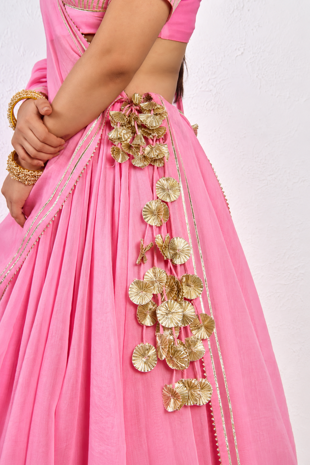 Gota work Lehnga-Blouse with dupatta- MEENA COLLECTION