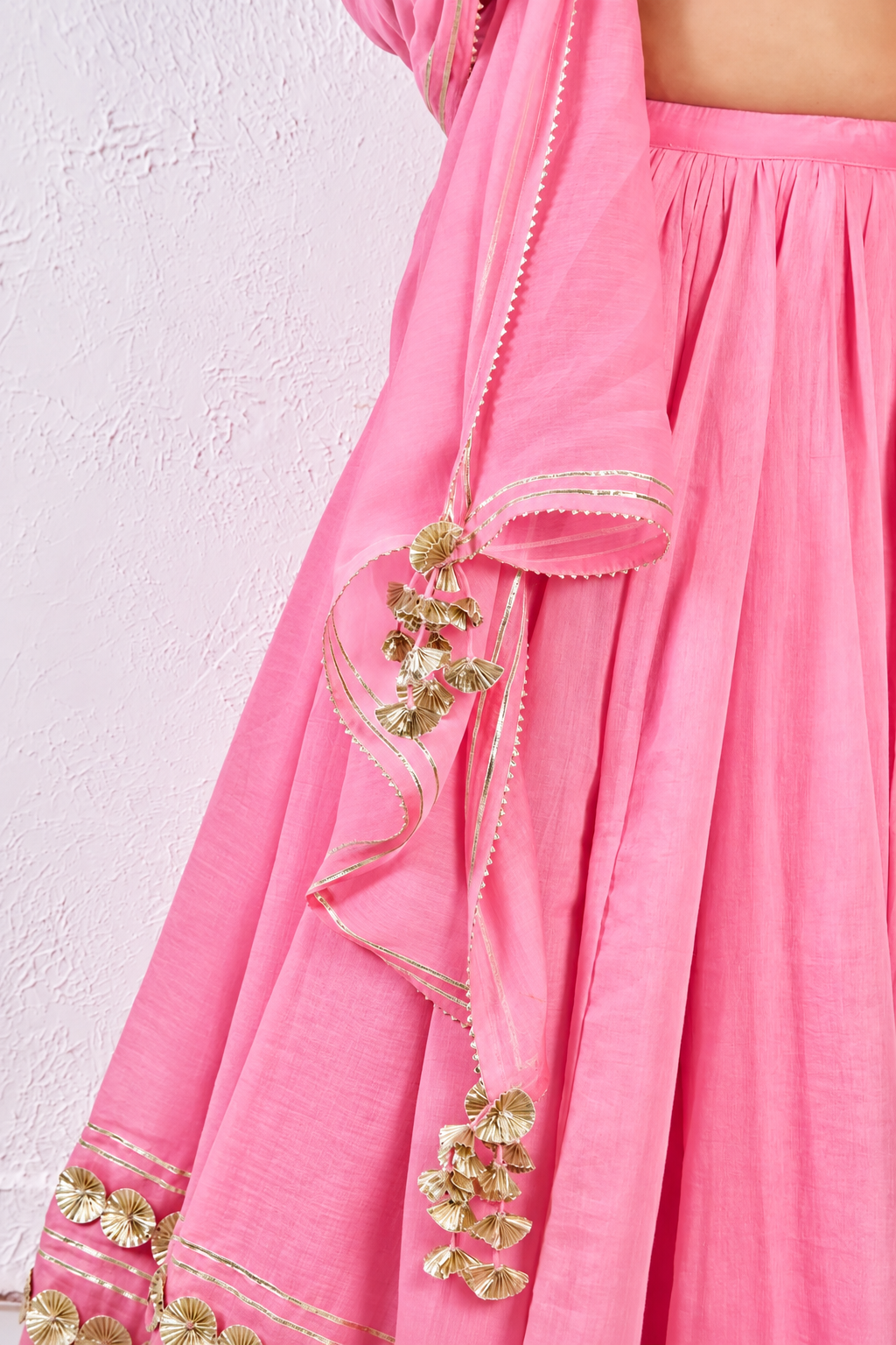 Gota work Lehnga-Blouse with dupatta- MEENA COLLECTION