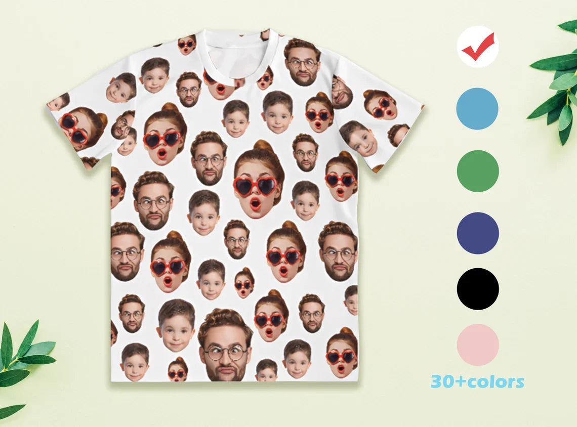 Unisex Custom Photo Face Shirt / T-shirt Gift
